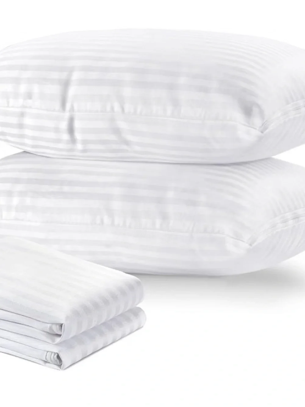 NWT - 4 Pack, King Pillow Cases Protectors Zippered Luxury Cotton Blend White